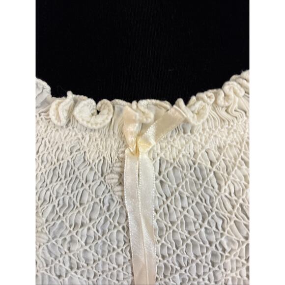 Vintage New Quills Ireland Edwardian Nightgown Cotton embroired crochet Ivory OS - Picture 6 of 16